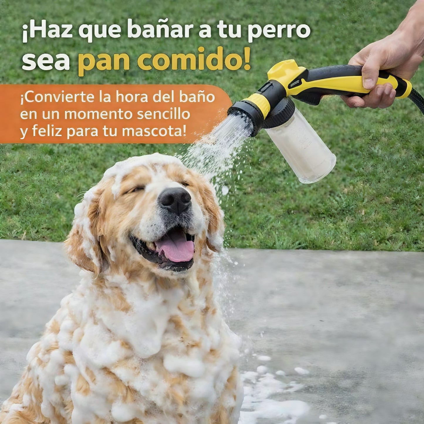 PetShower - Pistola espumadora para baño de mascotas