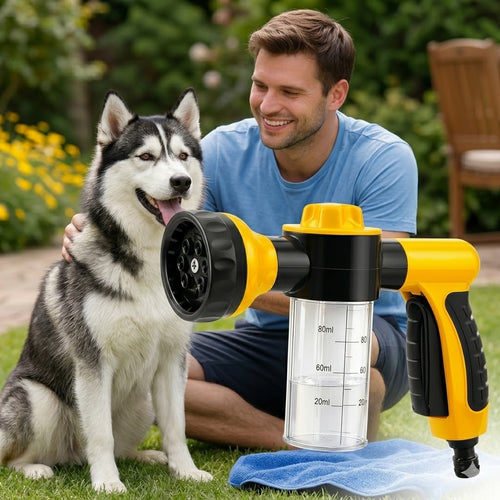Pistola espumadora para baño de mascotas
